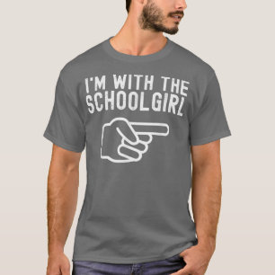Ik ben bij de Schoolgirl grappige paren die hal aa T-shirt