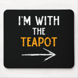 Ik ben bij de theepot kostuum Halloween paar wedst Muismat