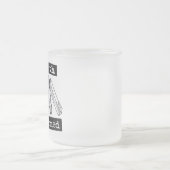 Ik ben bij de verboden boeken matglas koffiemok (Center)