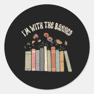 Ik ben bij de verboden boeken Social Justice Readi Ronde Sticker