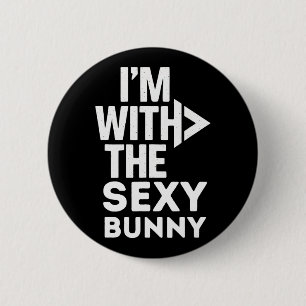 Ik ben bij de Y Bunny kostuumparen die matchen Ronde Button 5,7 Cm