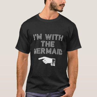 Ik ben bij de Zeemeermin Eenvoudige Casual Hallowe T-shirt