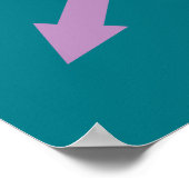 "Ik ben bij haar" met pijlen Poster (Hoek)