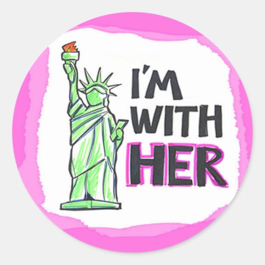 Ik ben bij haar sticker (Voorkant)