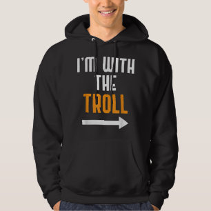 Ik ben bij het Troll Costume Funny Halloween Coupl Hoodie