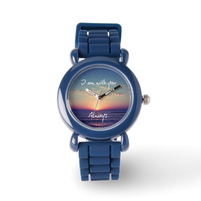 Ik ben bij jou Altijd Bijbelversie Horloge (Voorkant)
