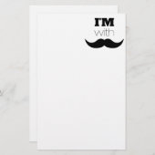 Ik ben bij Mustache Briefpapier (Voorkant / Achterkant)