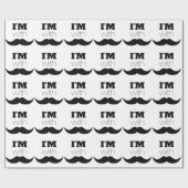Ik ben bij Mustache Cadeaupapier (Vlak)