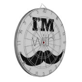 Ik ben bij Mustache Dartbord (Voorkant Links)