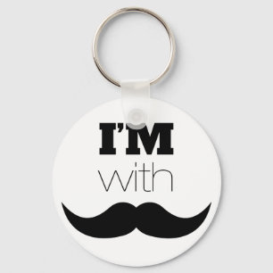 Ik ben bij Mustache Sleutelhanger