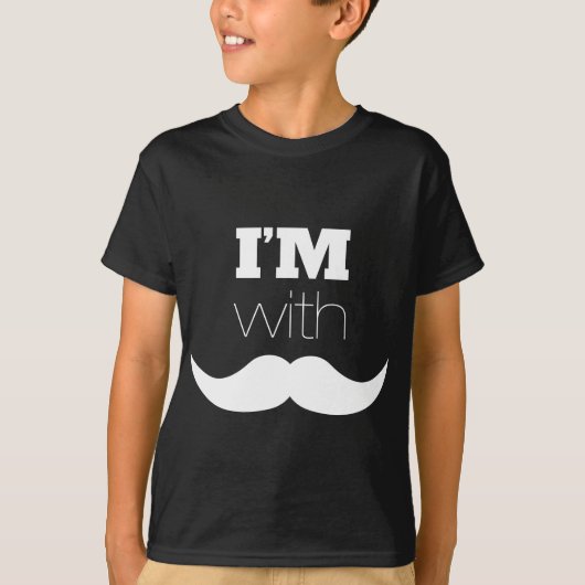 Ik ben bij Mustache T-shirt (Voorkant)