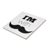 Ik ben bij Mustache Tegeltje (Zijkant)