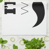 Ik ben bij Mustache Theedoek (Gevouwen)