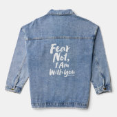 IK BEN BIJ U Christelijk geloof God Jezus Denim Jacket (Achterkant)