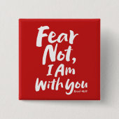 IK BEN BIJ U - GodshoopGod Jezus Vierkante Button 5,1 Cm (Voorkant)