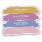 Ik ben Bijbelverzen gepersonaliseerd Sticker (Voorkant)
