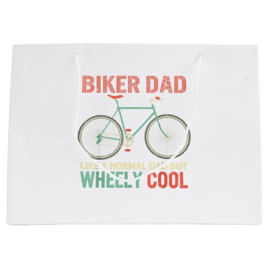 Ik ben Biker Dad Day Wheely Cooler fiets Bi Groot Cadeauzakje (Voorkant)