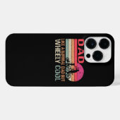 Ik ben Biker Dad Day Wheely Cooler fiets Bi iPhone Hoesje (Achterkant horizontaal)