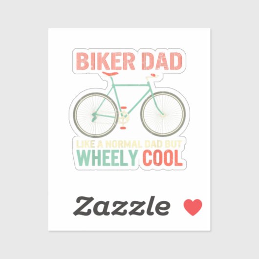 Ik ben Biker Dad Day Wheely Cooler fiets Bi Sticker (Vel)