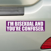 IK BEN BISEXUEEL EN JE BENT VERTROUWD BUMPERSTICKER (Op auto)