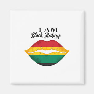 Ik ben Black History Graphic T-shirt Afro-Amerikaa Magneet