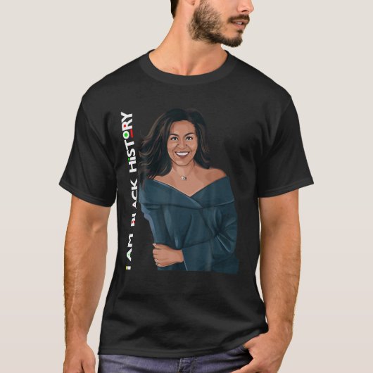 Ik ben Black History Michelle Obama International  T-shirt (Voorkant)