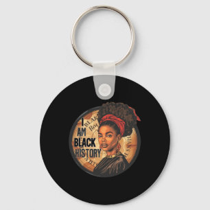 Ik ben Black History Month Afrikaanse trots zwarte Sleutelhanger