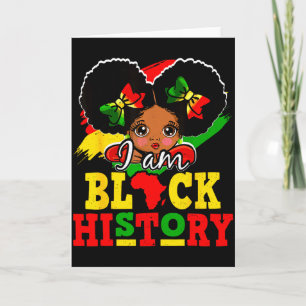 Ik ben Black History Month Afro-Amerikaans voor me Kaart