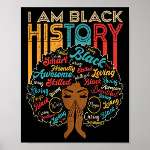 Ik ben Black History Month Afro-Amerikaans voor vr Poster