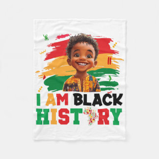 Ik ben Black History Month Afro-Amerikaanse Kinder Fleece Deken