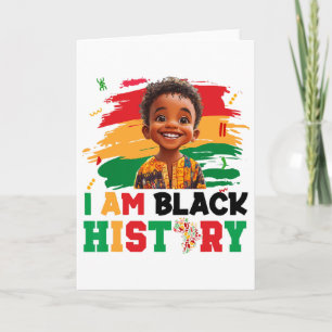 Ik ben Black History Month Afro-Amerikaanse Kinder Kaart