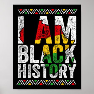 Ik ben Black History Month Afro-Amerikaanse trots Poster