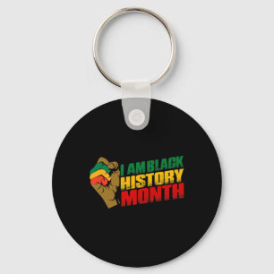 Ik ben Black History Month Afro-Amerikaanse trots Sleutelhanger