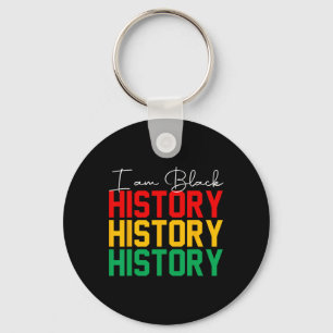 Ik ben Black History Month Afro-Amerikaanse trots  Sleutelhanger
