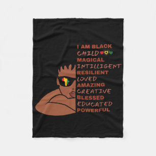 Ik ben Black History Month Kinderen Jongens Afrika Fleece Deken