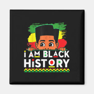 Ik ben Black History Month Kinderen Jongens Afro A Magneet