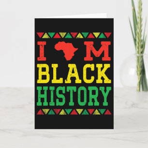 Ik ben Black History Month Roots Vintage Zwarte Ge Kaart