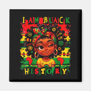 Ik ben Black History Month Zwarte Melanine Jongens Magneet