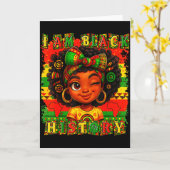 Ik ben Black History Month Zwarte trots Afro-Ameri Kaart (Gele Bloem)