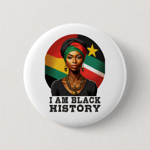 Ik ben Black History Ronde Button 5,7 Cm