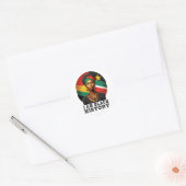 Ik ben Black History Ronde Sticker (Envelop)