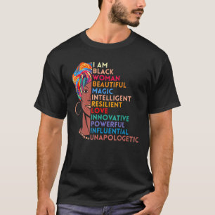 Ik ben Black Woman African American Black History T-shirt