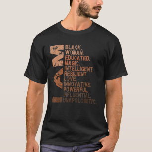 Ik ben Black Woman Black Opgeleide Geschiedenis Ma T-shirt