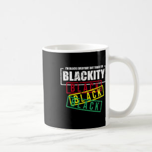 Ik ben Blackity Black African American Black Power Koffiemok