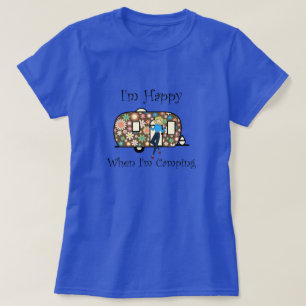 Ik ben blij als ik de T-Shirt camping.