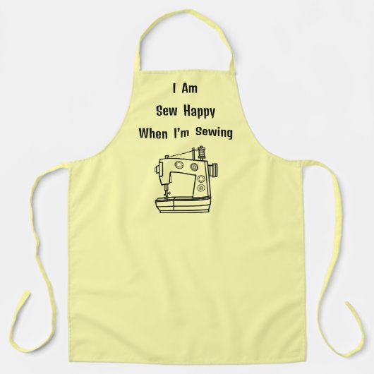 Ik ben blij als ik naai schort (Voorkant)