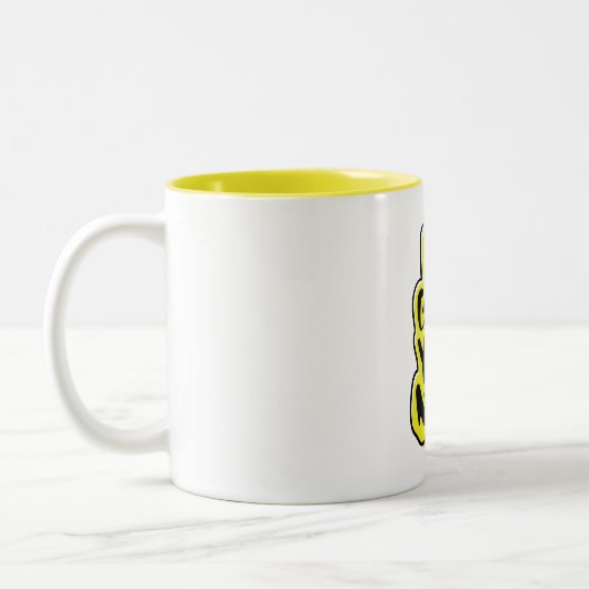 Ik ben blij dat je nog leeft tweekleurige koffiemok (Links)