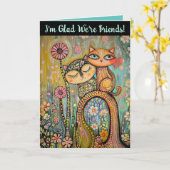 Ik ben blij dat we vrienden zijn Valentijnsdag Kaart (Gele Bloem)