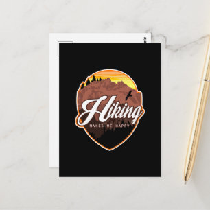 Ik ben blij met mijn wandelgang briefkaart