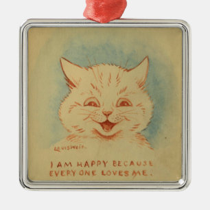 Ik ben blij omdat iedereen van me houdt (Ginger Ca Metalen Ornament
